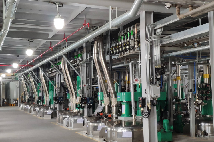 電池隔膜原材料涂料自動稱重配料系統